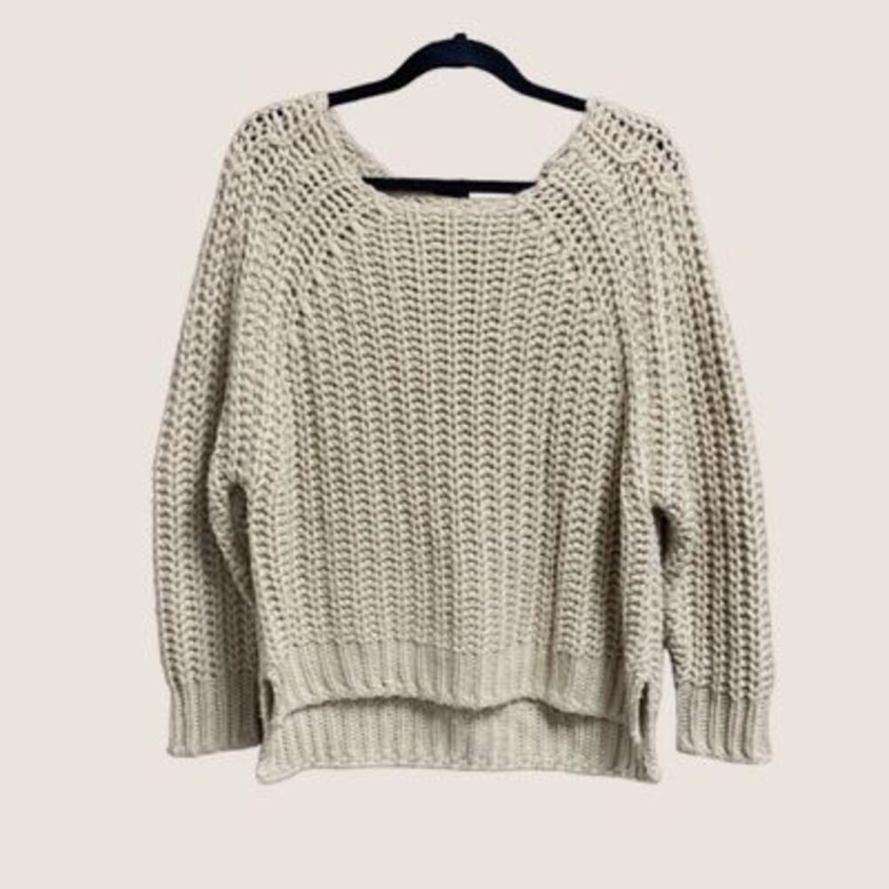 Kut From The Kloth Tan Page Wool Blend Sweater Size Large NEW